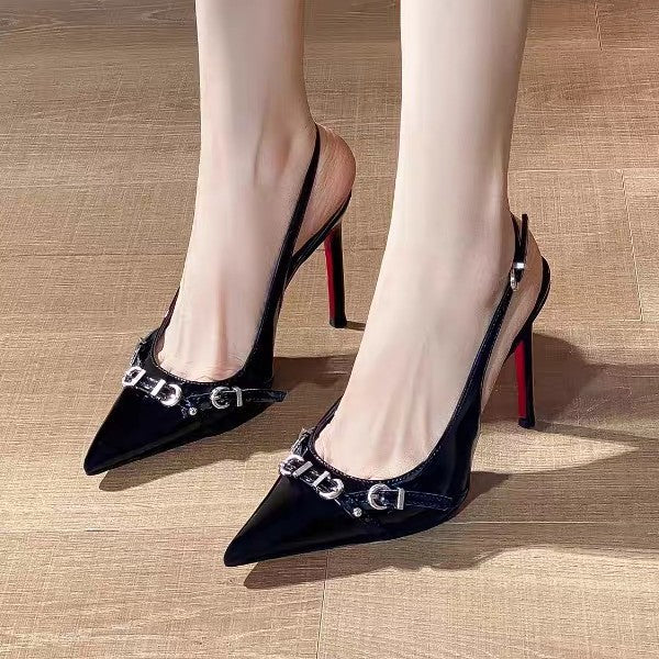 Sandales à talon aiguille noires – Élégance intemporelle