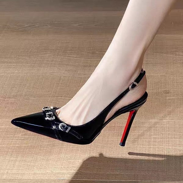 Sandales à talon aiguille noires – Élégance intemporelle